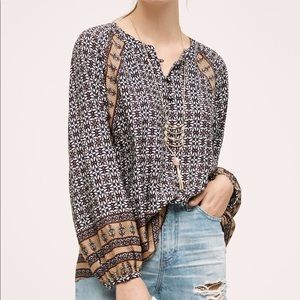 Anthropologie TYLHO Aubina Peasant Top M/L